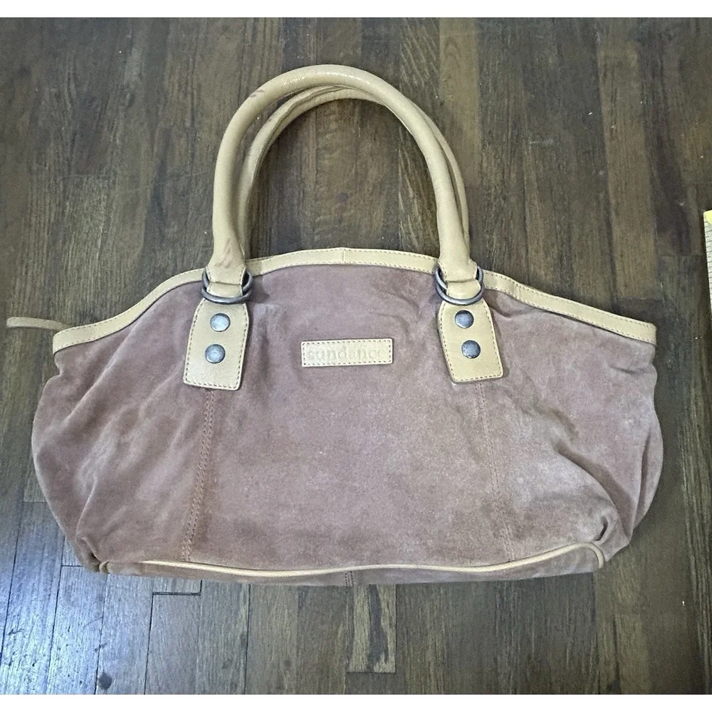 Sundance Women's Hobo Suede Purse With Shoulder Straps Pinkish Beige Colorway
